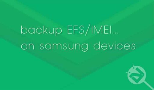 Restore EFS on Samsung Galaxy